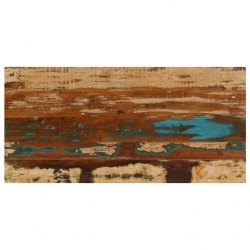 Stolik kawowy, 100x50x35 cm, lite drewno z odzysku i stal