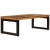 Stolik kawowy, 100x50x35 cm, lite drewno z odzysku i stal