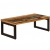 Stolik kawowy, 100x50x35 cm, lite drewno z odzysku i stal