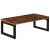 Stolik kawowy, 100x50x35 cm, lite drewno z odzysku i stal