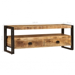 Szafka pod TV, 120x35x45 cm, lite drewno mango