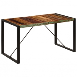 Stół jadalniany, 140 x 70 x 75 cm, lite drewno z odzysku