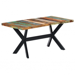 Stół jadalniany, 160 x 80 x 75 cm, lite drewno z odzysku