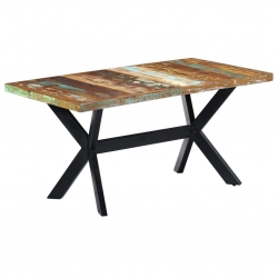 Stół jadalniany, 160 x 80 x 75 cm, lite drewno z odzysku