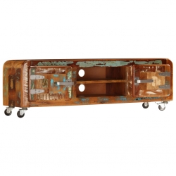 Szafka pod TV, 120x30x36 cm, lite drewno odzyskane