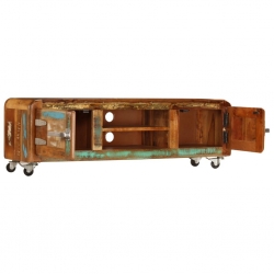 Szafka pod TV, 120x30x36 cm, lite drewno odzyskane