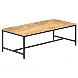 Stolik kawowy, 120 x 60 x 40 cm, lite surowe drewno mango