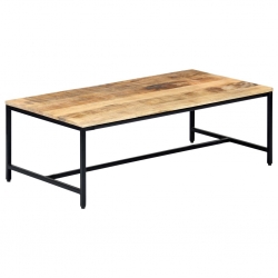 Stolik kawowy, 120 x 60 x 40 cm, lite surowe drewno mango