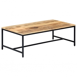Stolik kawowy, 120 x 60 x 40 cm, lite surowe drewno mango