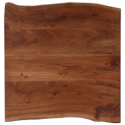 Stolik z naturalną krawędzią, 60x60x40 cm, lite drewno akacjowe