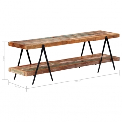 Szafka pod TV, 160 x 40 x 50 cm, lite drewno z odzysku