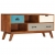 Szafka pod TV z 3 szufladami, 110x35x50 cm, drewno akacjowe