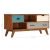 Szafka pod TV z 3 szufladami, 110x35x50 cm, drewno akacjowe