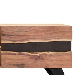 Szafka pod TV, 140x30x45 cm, lite drewno akacjowe