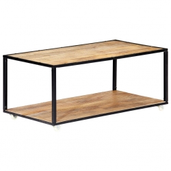 Stolik kawowy, 90x50x40 cm, lite drewno z odzysku