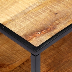 Stolik kawowy, 90x50x40 cm, lite drewno z odzysku