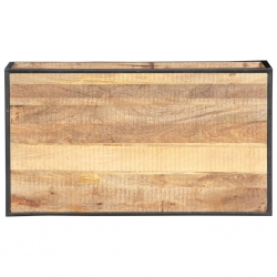 Stolik kawowy, 90x50x40 cm, lite drewno z odzysku