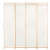 Parawan 4-panelowy, kremowy, 160x170x4 cm, tkanina