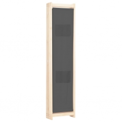 Parawan 5-panelowy, szary, 200 x 170 x 4 cm, tkanina