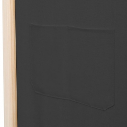 Parawan 6-panelowy, szary, 240 x 170 x 4 cm, tkanina