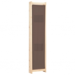 Parawan 4-panelowy, brązowy, 160x170x4 cm, tkanina