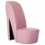 Fotel w kształcie buta na obcasie, różowy, sztuczna skóra