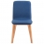 Krzesła do jadalni, 4 szt., niebieskie, tkanina i lity dąb