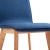 Krzesła do jadalni, 4 szt., niebieskie, tkanina i lity dąb