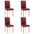  Krzesła jadalniane, 4 szt., czerwone, sztuczna skóra