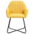 Krzesła do jadalni, 2 szt., żółte, tapicerowane tkaniną