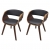Krzesła stołowe, 2 szt., brązowe, gięte drewno i sztuczna skóra