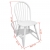 Krzesła stołowe, 6 szt., białe, lite drewno kauczukowca