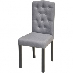 Krzesła stołowe, 6 szt., szare, tkanina