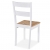 Krzesła stołowe, 6 szt., białe, lite drewno kauczukowe