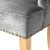 Krzesła stołowe, 4 szt., srebrne, lite drewno dębowe i aksamit