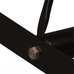 Zestaw 5 mebli barowych, lite drewno akacjowe, skóra i płótno