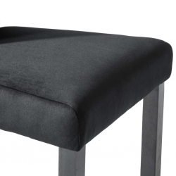 Krzesła stołowe, 6 szt., czarne, aksamitne