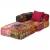 Sofa modułowa z akcesoriami, 16 elementów, patchwork z tkanin