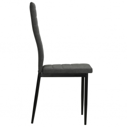 Krzesła stołowe, 6 szt., ciemnoszare, tkanina