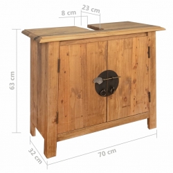 Zestaw mebli łazienkowych, 5 szt., drewno sosnowe z odzysku