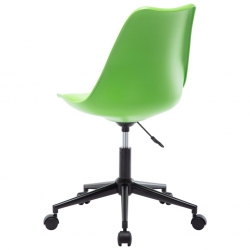 Obrotowe krzesła jadalniane, 4 szt., zielone, sztuczna skóra