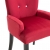 Krzesła stołowe z podłokietnikami, 4 szt., czerwone, aksamitne
