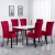 Krzesła stołowe z podłokietnikami, 6 szt., czerwone, aksamitne