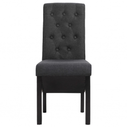 Krzesła do jadalni, 6 szt., ciemnoszare, tapicerowane tkaniną