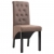 Krzesła do jadalni, 6 szt., brązowe, tapicerowane tkaniną