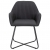 Krzesła do jadalni, 4 szt., czarne, tapicerowane tkaniną