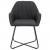 Krzesła do jadalni, 6 szt., czarne, tapicerowane tkaniną