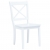 Krzesła jadalniane, 6 szt., białe, lite drewno kauczukowca