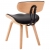 Krzesła do jadalni, 4 szt., czarne, gięte drewno i ekoskóra