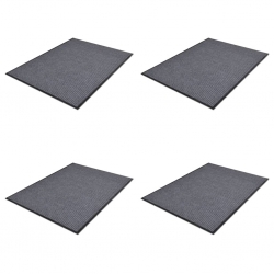 Wycieraczki z PVC, 4 szt., szare, 90 x 60 cm